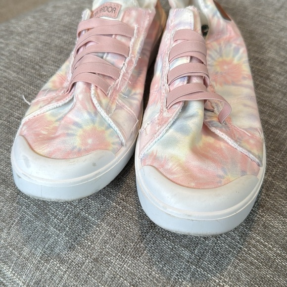 Jenn Ardon Canvas Deep Pink Tie Dye Shoes Size 9 - Picture 3 of 6